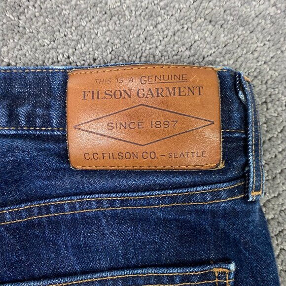 Filson Selvedge Jeans Men's 38 x 34 Fits 39 x 29 Blue Cotton Rail Splitter CC - Picture 9 of 15